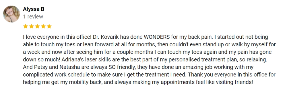 Chiropractic Arlington WA Testimonial