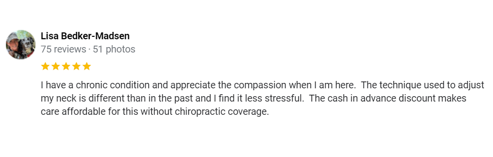 Chiropractic Arlington WA Testimonial