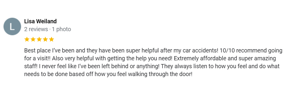 Chiropractic Arlington WA Testimonial