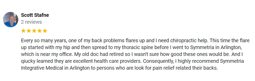 Chiropractic Arlington WA Testimonial