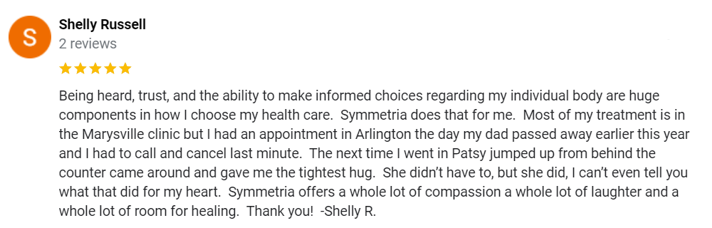 Chiropractic Arlington WA Testimonial